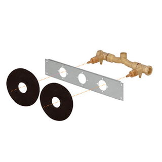 Kit misturador chuveiro roscável 3/4"x1/2" com travessa 40cm