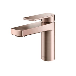 Monocomando bica baixa de mesa para lavatório Argon cobre escovado