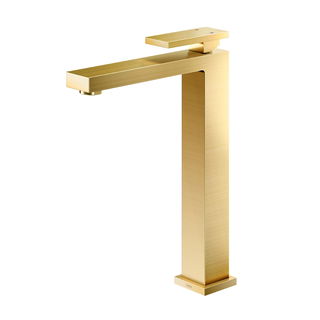 Monocomando para banheiro bica alta New Edge ouro escovado
