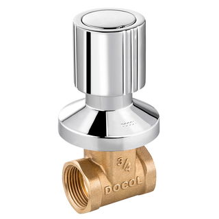 Registro de gaveta com acabamento DocolBase 3/4" Itapema Bella cromado