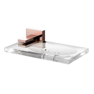 Saboneteira de parede Square cobre polido