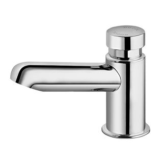 Torneira bica baixa de mesa para lavatório LEED PressMatic Alfa cromado