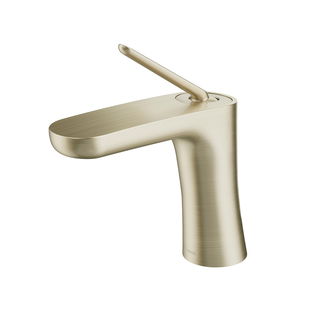 Torneira bica baixa de mesa para lavatório DocolKaila níquel escovado