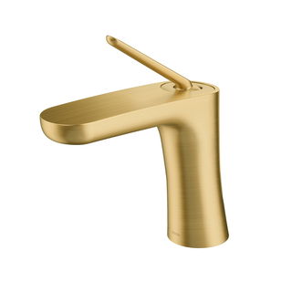 Torneira bica baixa de mesa para lavatório DocolKaila ouro escovado