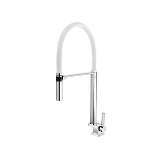 Torneira bica alta de mesa para cozinha Doc cromado/branco