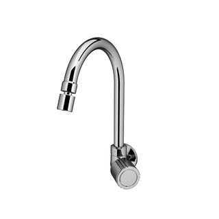 Torneira bica alta 1/2" e 3/4" de parede para cozinha Itapema Bella cromado
