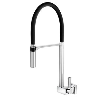 Torneira para cozinha de parede bica alta Doc preto