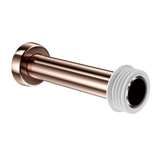 Tubo de ligação bacia 20 cm cobre polido