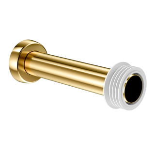 Tubo de ligação bacia 20 cm ouro polido
