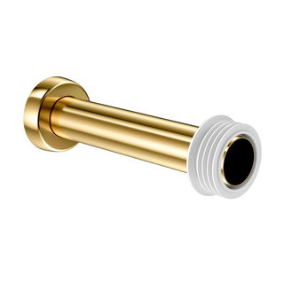 Tubo de ligação bacia 25 cm ouro polido