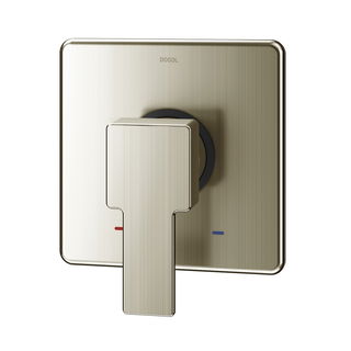 Acabamento monocomando para chuveiro e ducha higiênica base DE Edge níquel escovado