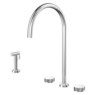 Misturador com ducha lateral de mesa para cozinha Mix&Match cromado