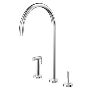 Monocomando Joystick com ducha lateral de mesa para cozinha Mix&Match cromado