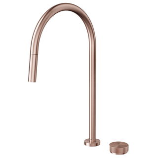 Torneira com ducha retrátil de mesa para cozinha Mix&Match Cobre escovado