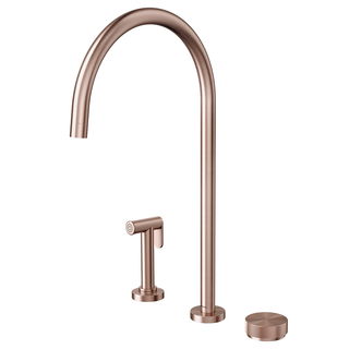 Torneira com ducha lateral de mesa para cozinha Mix&Match Cobre escovado