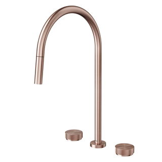 Misturador de cozinha para mesa com ducha retrátil Mix&Match cobre escovado