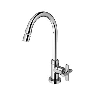 Torneira bica alta de mesa para cozinha Nova Invicta cromado