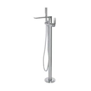 Monocomando de Piso Doka para Banheira com Ducha Manual Rainbow Brushed Nickel