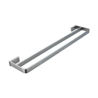 Toalheiro de Parede Duplo Doka Rainbow Brushed Nickel