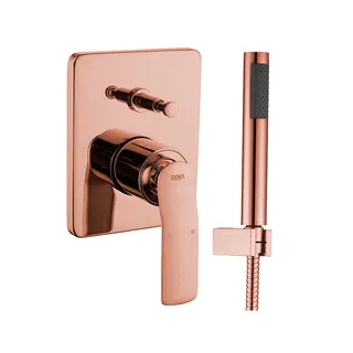 Monocomando Doka para Chuveiro com Desviador e Chuveiro Manual Rainbow Rose Gold