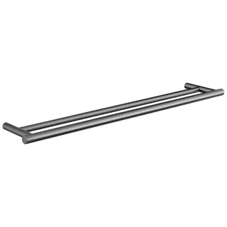 Toalheiro Duplo Doka Loop Brushed Nickel