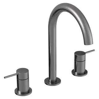 Misturador Quente e Frio de Bancada Doka para Lavatório Loop Brushed Nickel