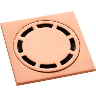 Ralo Inox com Válvula de Fechamento Doka 10cm Brushed Rose Gold