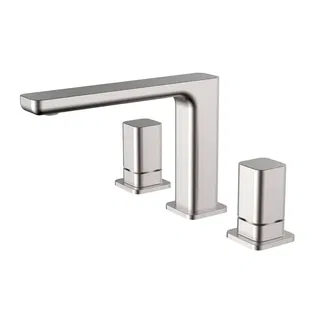 Conjunto Misturador Quente e Frio Doka para Lavatório Rivvo Brushed Nickel