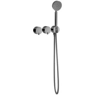 Monocomando para Chuveiro/Banheira com Desviador e Ducha Manual Doka Quantum Brushed Nickel