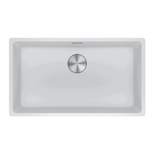Cuba de Sobrepor ou Rente a Pedra Maris Bowl Fragranite Polar White Franke 72x40