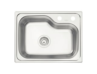 Cuba de Sobrepor Tramontina Morgana Compact 48 FX em Aço Inox com Acabamento Acetinado 55 x 42 cm com válvula