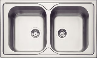 Cuba de Sobrepor Tramontina Marea 2C 34 em Aço Inox com Acabamento Acetinado 86 x 50 cm com Válvula