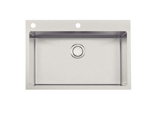 Cuba de Sobrepor Tramontina Quadrum Flush 1C 70 em Aço Inox com Acabamento Scotch Brite