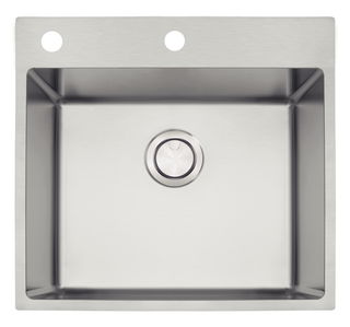 Cuba de Sobrepor Tramontina Design Collection Quadrum Flush em Aço Inox com Acabamento Scotch Brite 50x40 cm