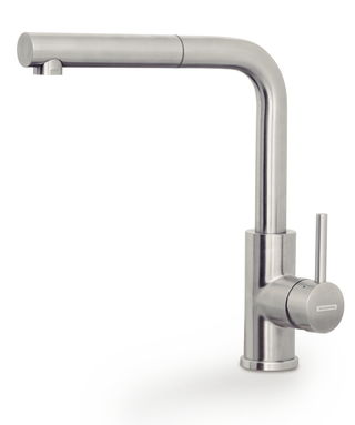 Misturador Monocomando Tramontina Monde Plus em Aço Inox e acabamento Scoth Brite com Extensor