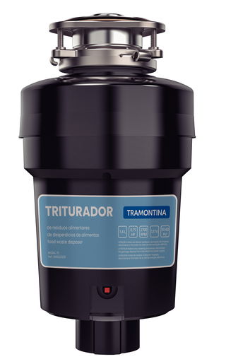 Triturador de Resíduos Alimentares Tramontina para Cubas ou Pias com Furação para Válvula de 4 1/2" com Potência de 0,75 HP 127 V