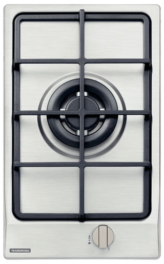 Cooktop a Gás Tramontina Dominó em Aço Inox e Trempes em Ferro Fundido com Acendimento Superautomático 1 Queimador