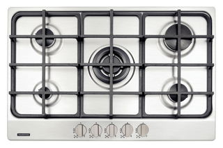 Cooktop a Gás Tramontina New Penta em Aço Inox e Trempes em Ferro Fundido com Acendimento Superautomático 5 Queimadores