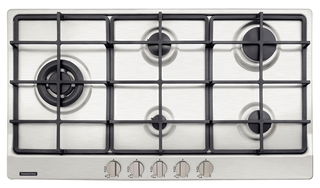 Cooktop a Gás Tramontina Penta Plus em Aço Inox e Trempes em Ferro Fundido com Acendimento Superautomático 5 Queimadores