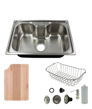 CUBA GOURMET C/ ACESS. 60X42 A-201 Acabamento Escovada aço 201