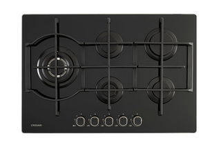 Cooktop Crissair a Gás Crystal 75 Vidro Preto 5 Bocas 75cm Bivolt NCT25G7