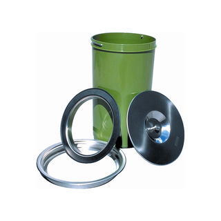 Lixeira de Sobrepor Franke Redonda em Plástico/Inox com Altura 31 cm