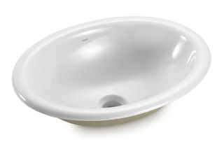 Cuba de Sobrepor Icasa Oval em Cerâmica 44 x 32 cm Branca