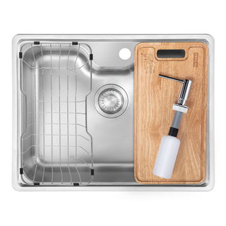 Cuba de Sobrepor Franke Bell BCX 610-61 em Aço Inox 61 x 48 cm com Acessórios