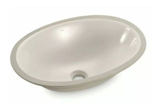 Cuba de Embutir Icasa Oval em Cerâmica 49 x 36 cm Palha