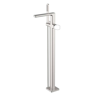 Corpo Monocomando de Piso Doka para Banheira com Ducha Manual Rivvo Brushed Nickel