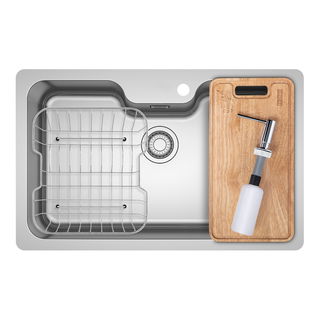 Cuba de Embutir Franke Bell BCX 110-75 TL em Aço Inox 81 x 51 cm com Acessórios