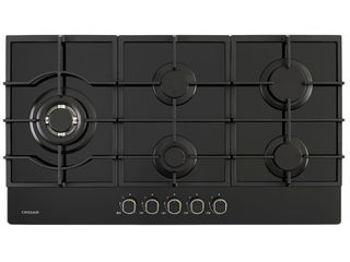 Cooktop Crissair a Gás Crystal 90 Vidro Preto 5 Bocas 90cm Bivolt NCT26G7