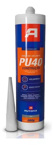 Silicone Cinza PU 40 Autofix Construção 380g