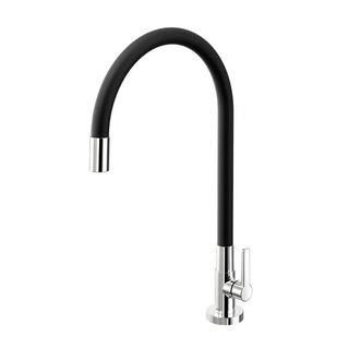 Torneira Docol para Cozinha GaliFlex de Mesa Preta Cromada